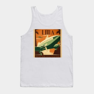 Lima Vintage Travel Art Poster Tank Top